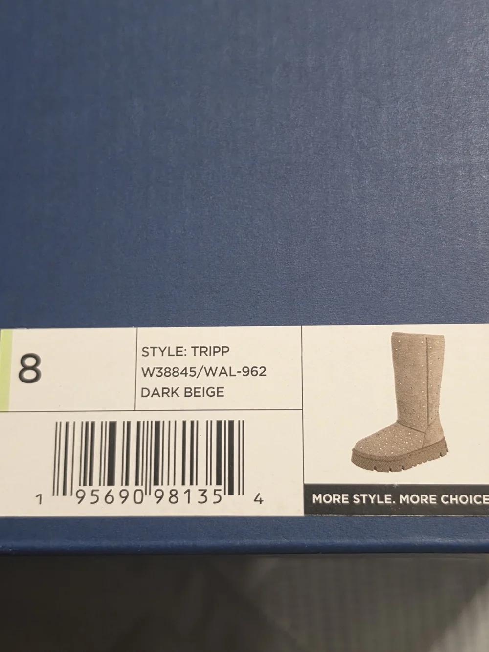 White Mountain Tripp Mid Calf Boots Women's Size 8 Dark Beige Rhine Lug Sole